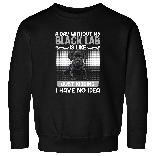 Black Labrador A DAY WITHOUT MY BLACK LAB Sweatshirts