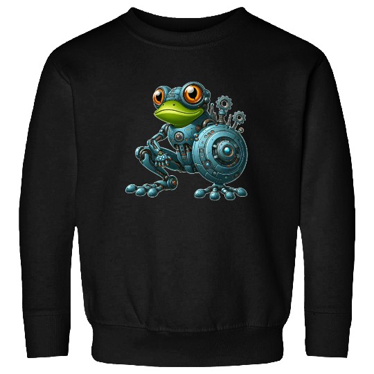 Cyborg Frog Toad Newt Robot Mech Design Sweatshirts