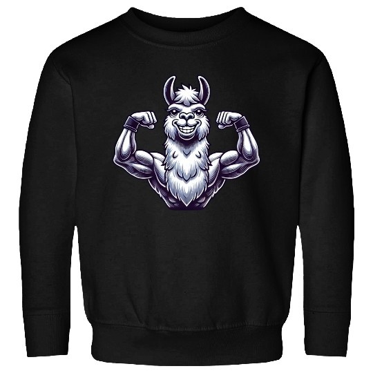 Strong llama alpaca workout fitness bodybuilder Sweatshirts