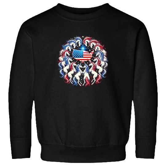 Star-Spangled Unicorn with American Pride and Sweatshirts