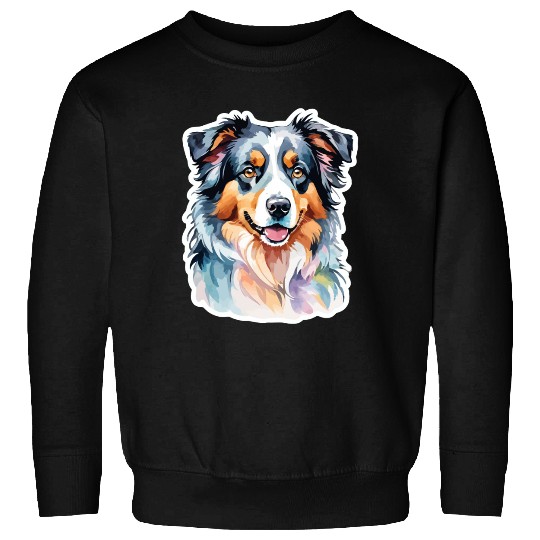 Australian Shepherd Watercolor Sweatshirts