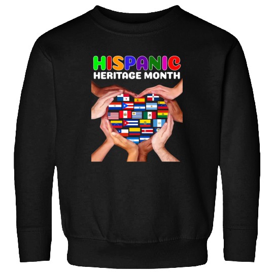 Hispanic Heritage Month All Countries Heart Hands Sweatshirts