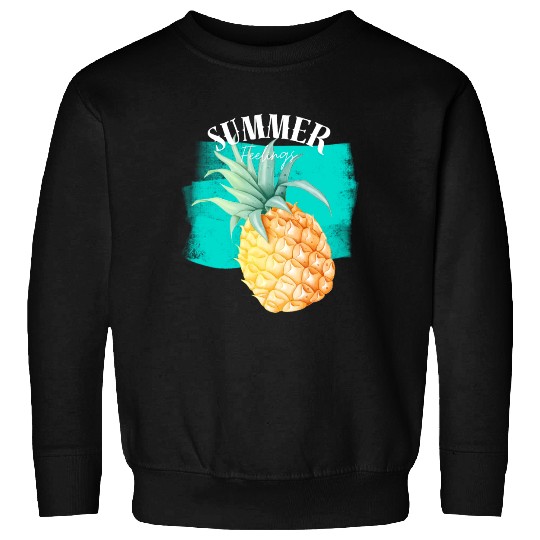Summer Retro Pineapple Swimming Pool Vacation Gard Sweatshirts