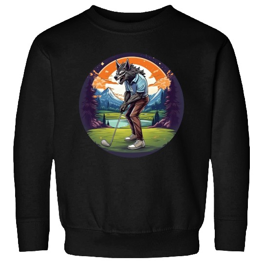 Scary Halloween Party Costume Werewolf Golf Sweatshirts