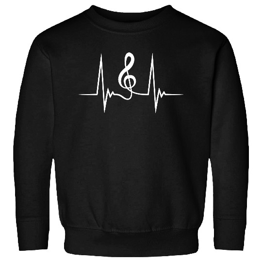 Music Clef Note Violin Treble Sound Pulse ECG Sweatshirts