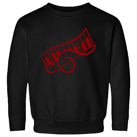 Music Clef Note Keyboard Piano Keys Party Treble Sweatshirts