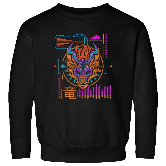 Cyberpunk Technology Synthwave Japanese Sweatshirts