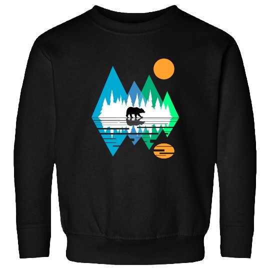 GEOMETRIC MOUNTAIN BEAR Sweatshirts