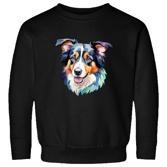 Border Collie Watercolor Sweatshirts