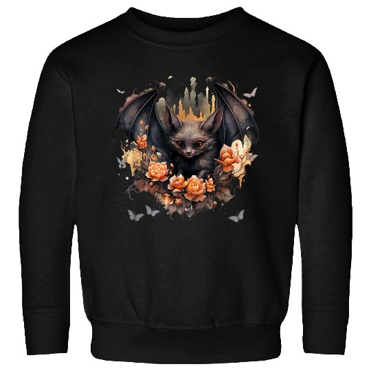 Cute Bat Flowers Aesthetic Sweatshirts