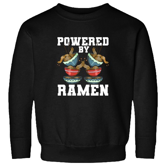 Powered By Ramen Anime Japanese Soup Cup Noodle Sweatshirts