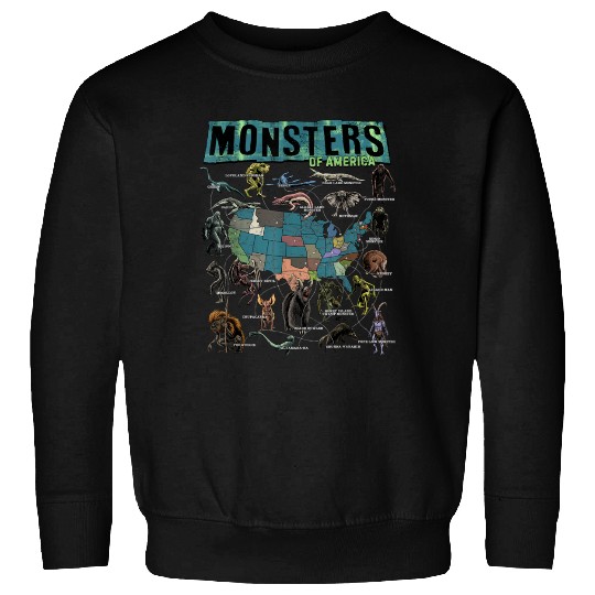 Cryptid Monsters Folklore Creature Cryptozoology Sweatshirts