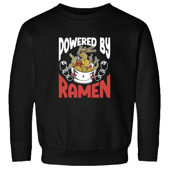 Powered By Ramen Anime Japanese Soup Cup Noodle Sweatshirts