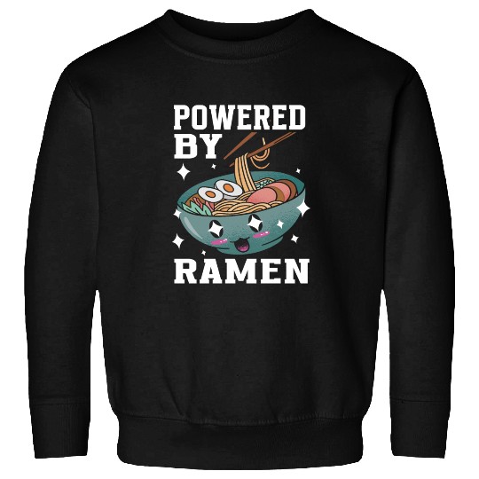 Powered By Ramen Anime Japanese Soup Cup Noodle Sweatshirts