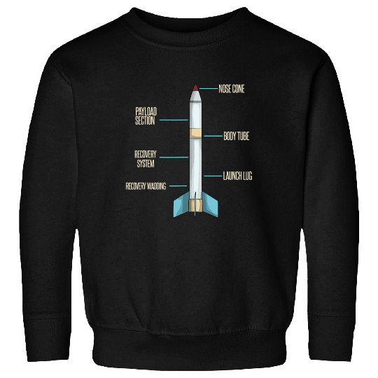 Aerospace Model Rocket Kit Drawing Design Sweatshirts
