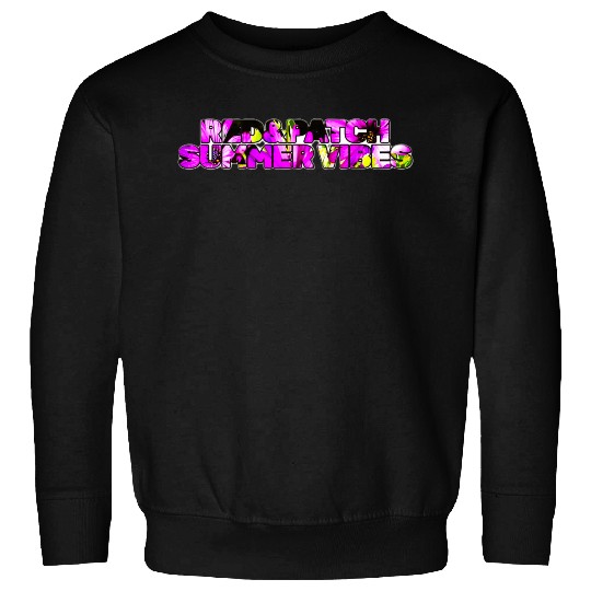Red and Patch Summer Vibes Sweatshirts