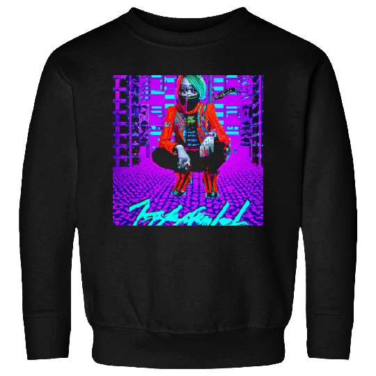 Urban Punk Aesthetic Neon Art with Bold Colors Sweatshirts