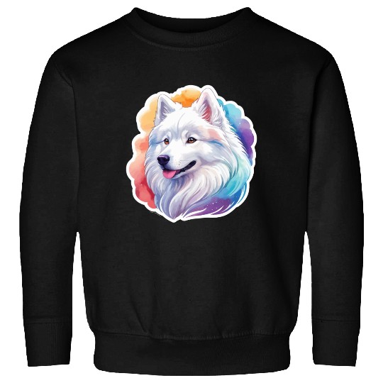 Samoyed Dog Watercolor Sweatshirts