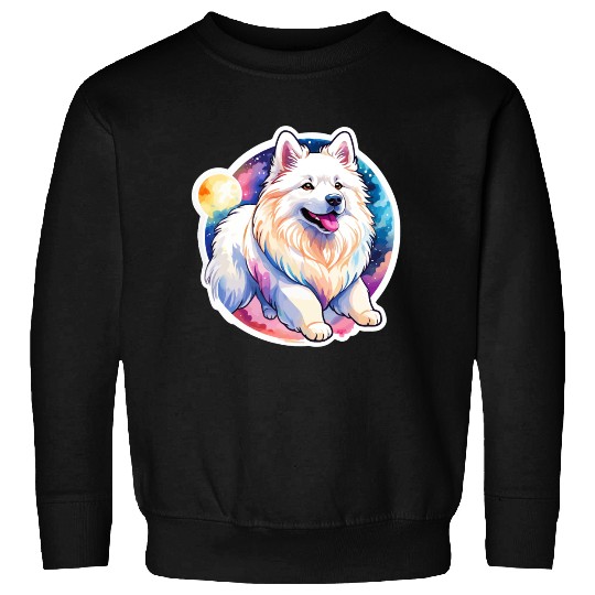 Samoyed Dog Watercolor Sweatshirts