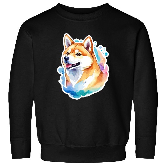 Shiba Inu Watercolor Sweatshirts