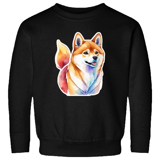 Shiba Inu Watercolor Sweatshirts