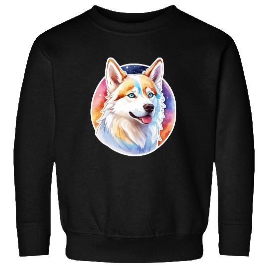 Siberian Husky Watercolor Sweatshirts