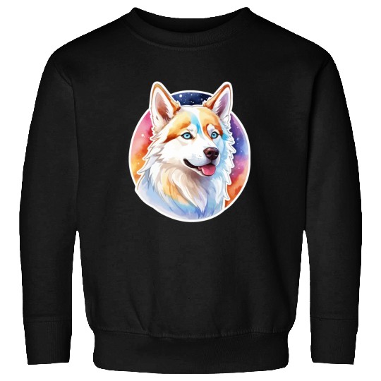 Siberian Husky Watercolor Sweatshirts