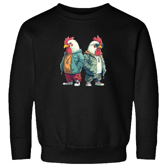 Trendy streetwear on fashionable chicken Sweatshirts