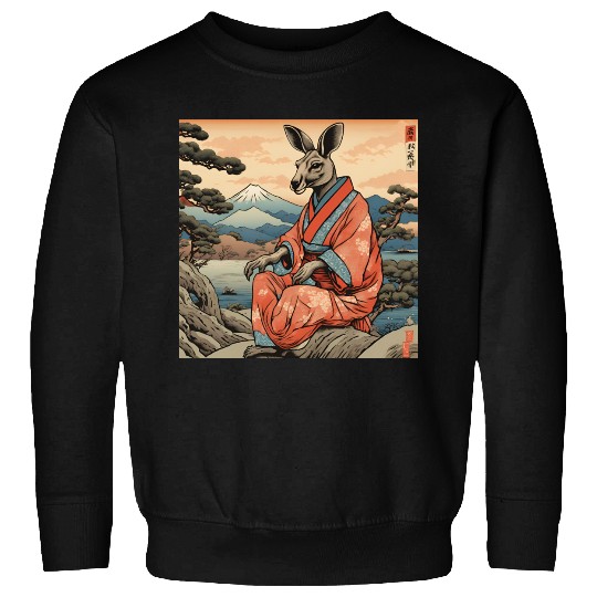 Retro Kangaroo Prank Design Sweatshirts