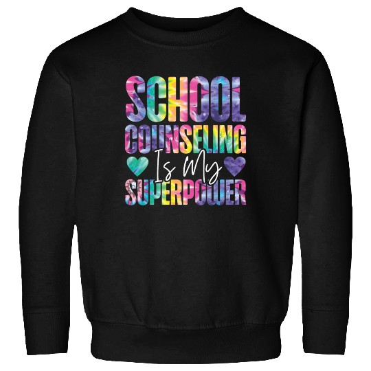 School Counselor Tie Dye School Sweatshirts
