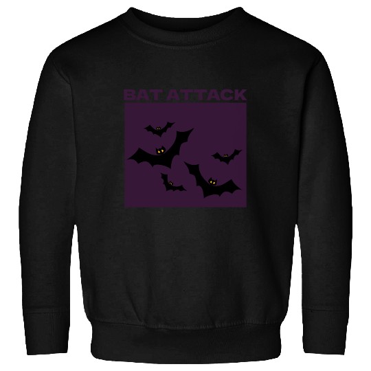 Bat Attack Spooky Halloween Sweatshirts