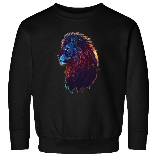 Majestic Minimalist Lion Emblem Sweatshirts