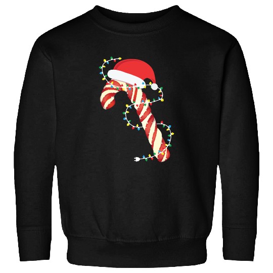 Christmas Candy Cane Santa Xmas Kids Toddler Youth Sweatshirts