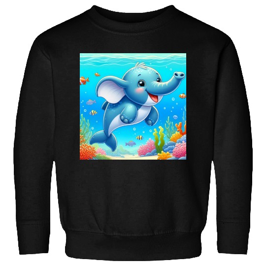 The elephant-dolphin Sweatshirts