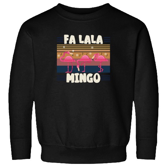 Candy Cane Flamingoes Fa La La MINGO Flamingo Sweatshirts