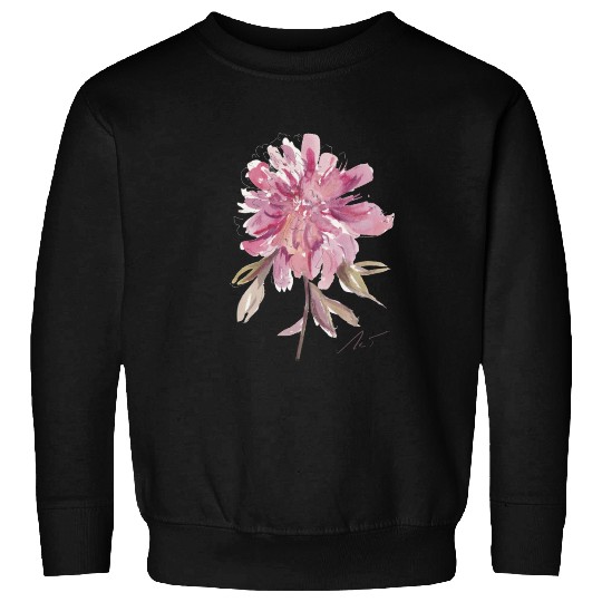 Peony loose watercolor hand-painted Sweatshirts
