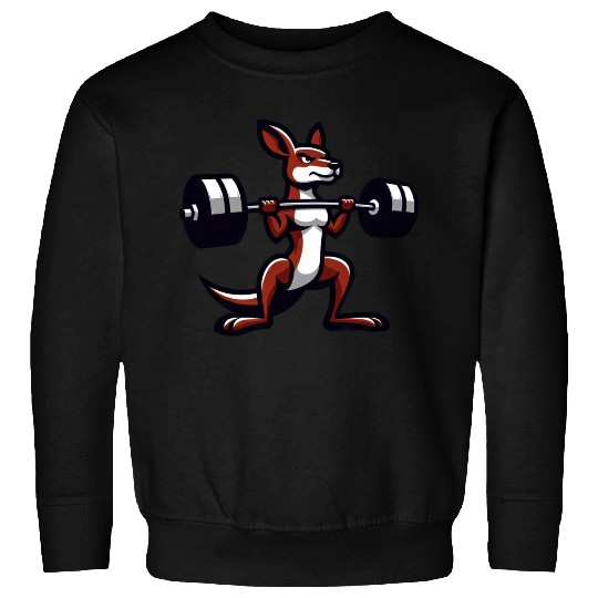 Kangaroo Barbell Dumbbell Gym Fitness Workout Sweatshirts