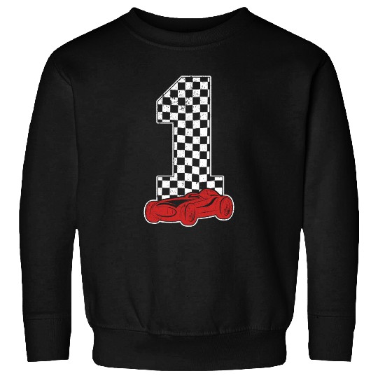 01 Year Old Pit Crew Boy Car Racing 1st Birthday Sweatshirts