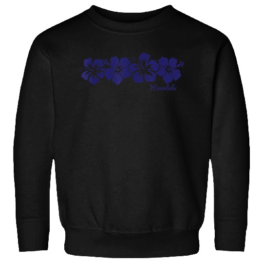 Honolulu Hawaii Hibiscus Flower Vacation Souvenir Sweatshirts