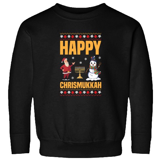 Happy Chrismukkah Funny Hanukkah Christmas Santa Sweatshirts