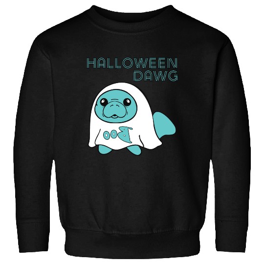 Ghost Manatee - Halloween Dawg Sweatshirts