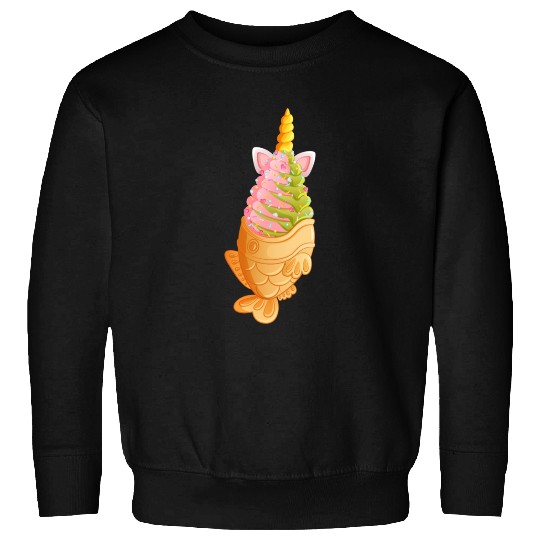 Unicorn Taiyaki Ice Cream With Colorful Sprinkles Sweatshirts