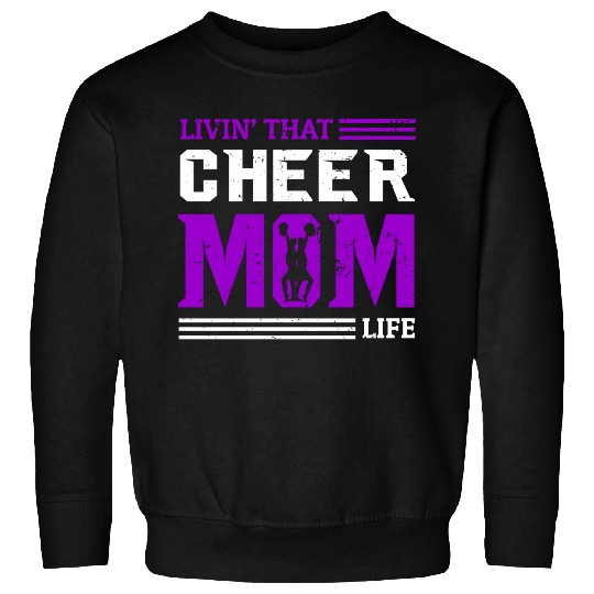 Living Cheer Mom Life Cheerleading Mother's Day Sweatshirts
