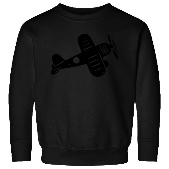 simple minimalist black plane vector path3 Sweatshirts