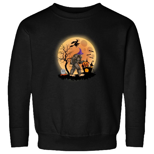 Sasquatch Halloween Trick-or-Treat Pumpkin Sweatshirts