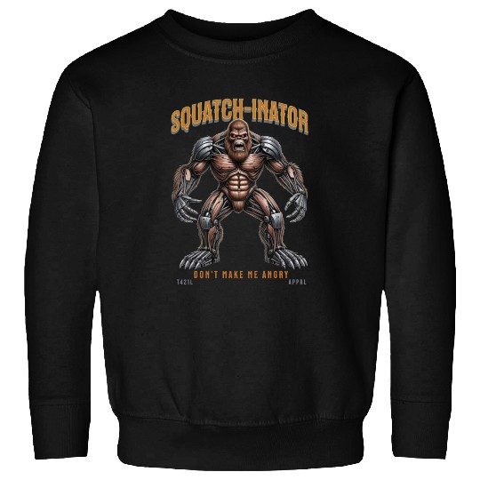 Bigfoot Robot Design, Unique Sasquatch Graphic Sweatshirts
