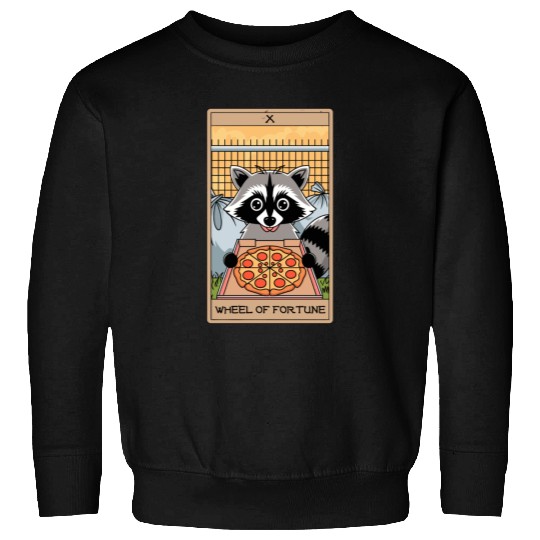 Wheel of Fortune Raccoons Tarot Card Sweatshirts