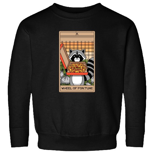 Wheel of Fortune Raccoons Tarot Card Sweatshirts
