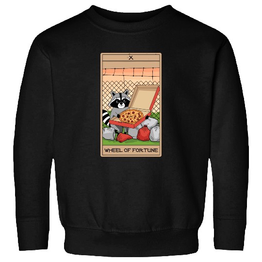 Wheel of Fortune Raccoons Tarot Card Sweatshirts