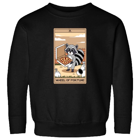 Wheel of Fortune Raccoons Tarot Card Sweatshirts